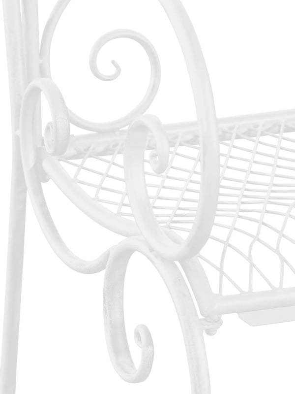 Tara Hvid Metal Havebænk - 113x47x89cm