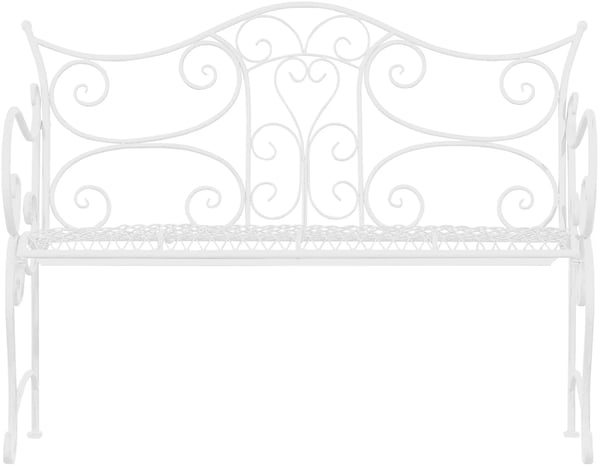 Tara Hvid Metal Havebænk - 113x47x89cm