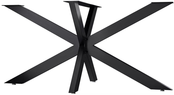 Hardwick Industrielle Sorte Metal Bordben Ramme, 150x78x71 cm - Robust Stålbase til Spise-/Konferenceborde