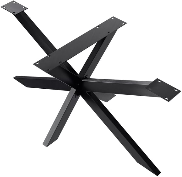 Hardwick Industrielle Sorte Metal Bordben Ramme, 150x78x71 cm - Robust Stålbase til Spise-/Konferenceborde