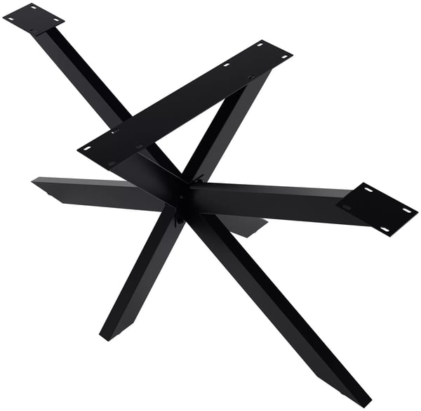 Hardwick metalliset pöydänjalat, mustat, 150x78x71 cm