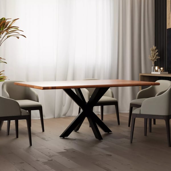 Hardwick industrielle sorte metalbordben - 85x85x71 cm