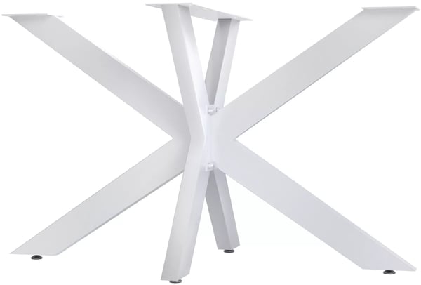 Hardwick Metalbordben 71 cm Højde Hvid Pulverlakeret Stål Industriel Stil (120x68x71 cm)