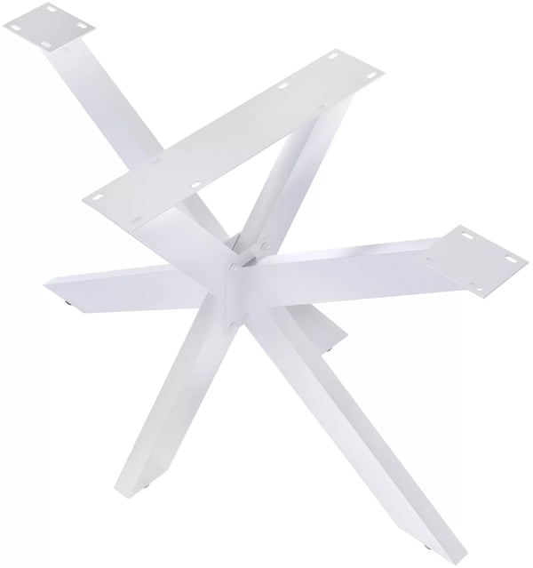 Hardwick Metalbordben 71 cm Højde Hvid Pulverlakeret Stål Industriel Stil (120x68x71 cm)