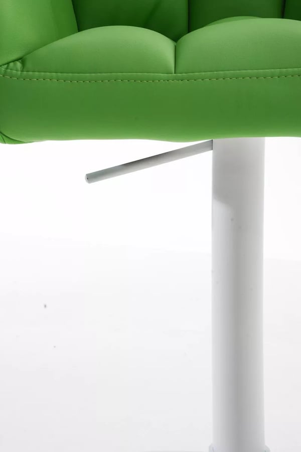 Damaso Grön Barstol i Konstläder med Metallram, Justerbar Höjd, 360° Svängbar