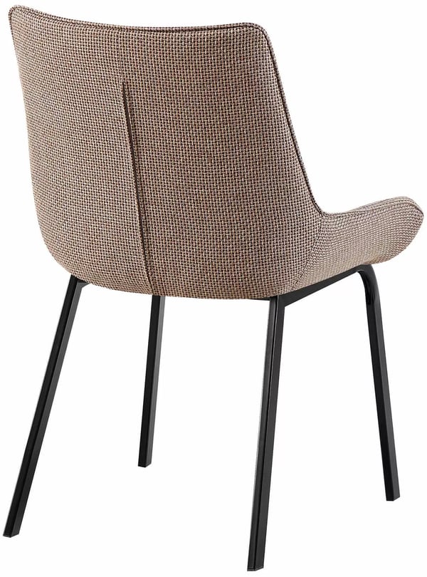 Saranda ruokapöydän tuoli, terra brown sametti, mustat metallijalat, 2 kpl