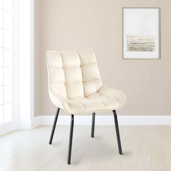 Saranda samettituoli, kerma, 2 kpl setti, mattamusta metallijalusta