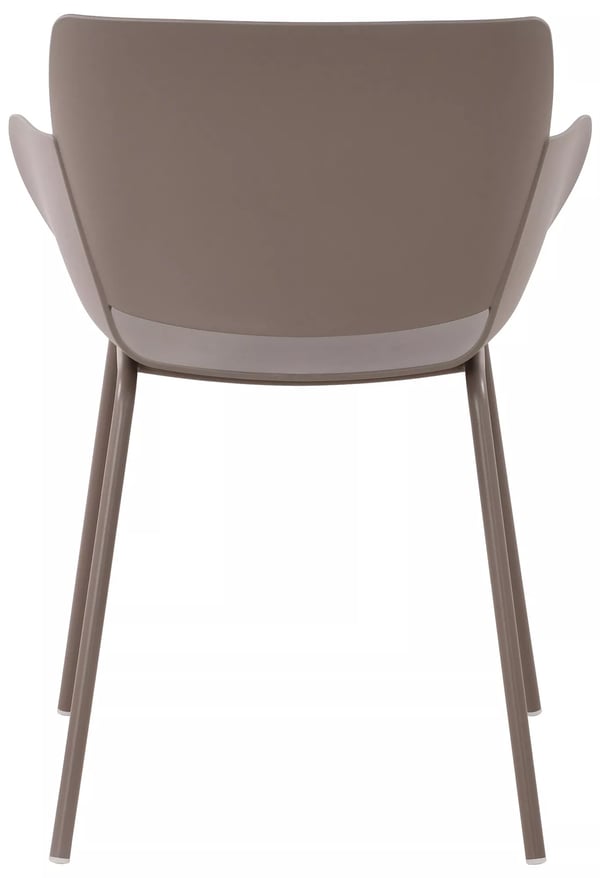 Alpena-tuoli setti, 2 kpl, muovi/metallirunko, taupe
