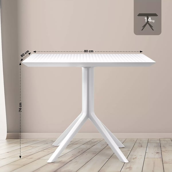 Phytä Sky 80 cm Muovi Valkoinen ULKOPÖYTÄ