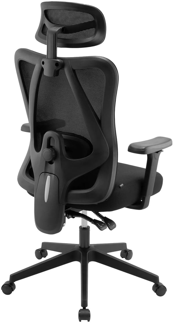 Työtuoli Elisha, musta kangas, säädettävä, ergonominen