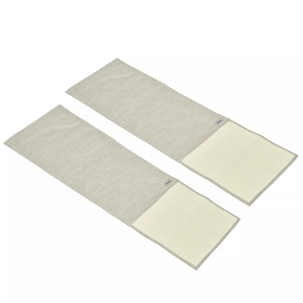 PawHut klösmatta 2-pack, soffskydd för katter, klösmatta i sisal, beige och grå, 130x45x0,3 cm, för fåtölj och soffa