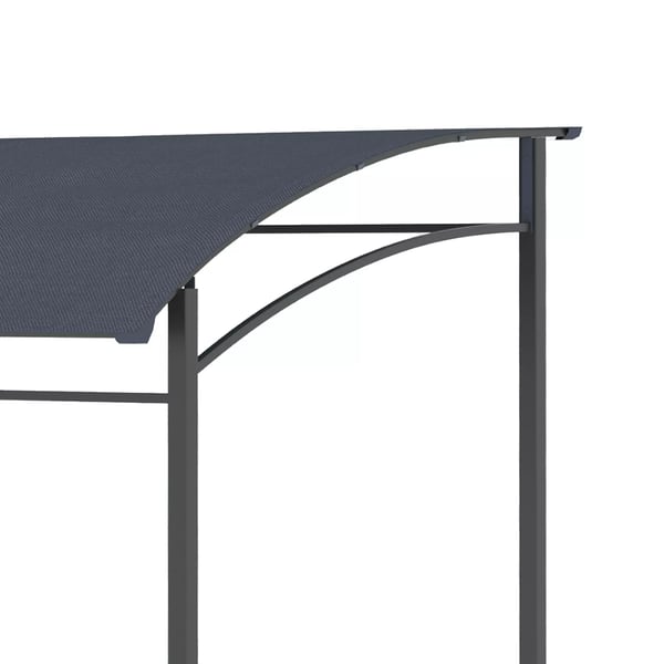 Outsunny grillpavillon, grilloverdækning, regnbeskyttelse, UV-bestandig, vandtæt, med kroge, stålramme, polyester, grå, 215 x 150 x 174/220 cm