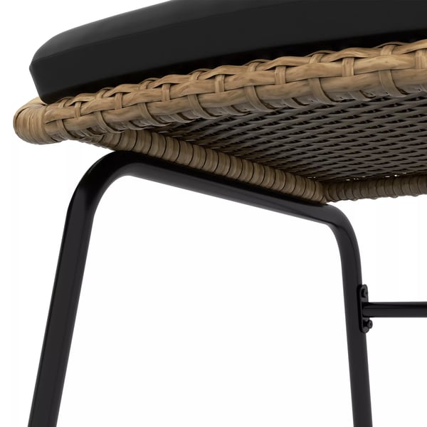 Outsunny 3-delte Rattan Havemøbelsæt med Sofabord og 2 Stole - Gul Polyester