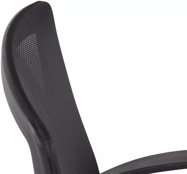 Ergonomisk kontorstol med imiteret læder, plastramme, sort/sort - maks. belastning 136 kg