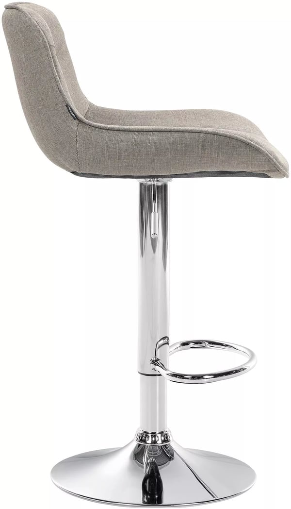 Vonore Taupe stof barstol med metalstel