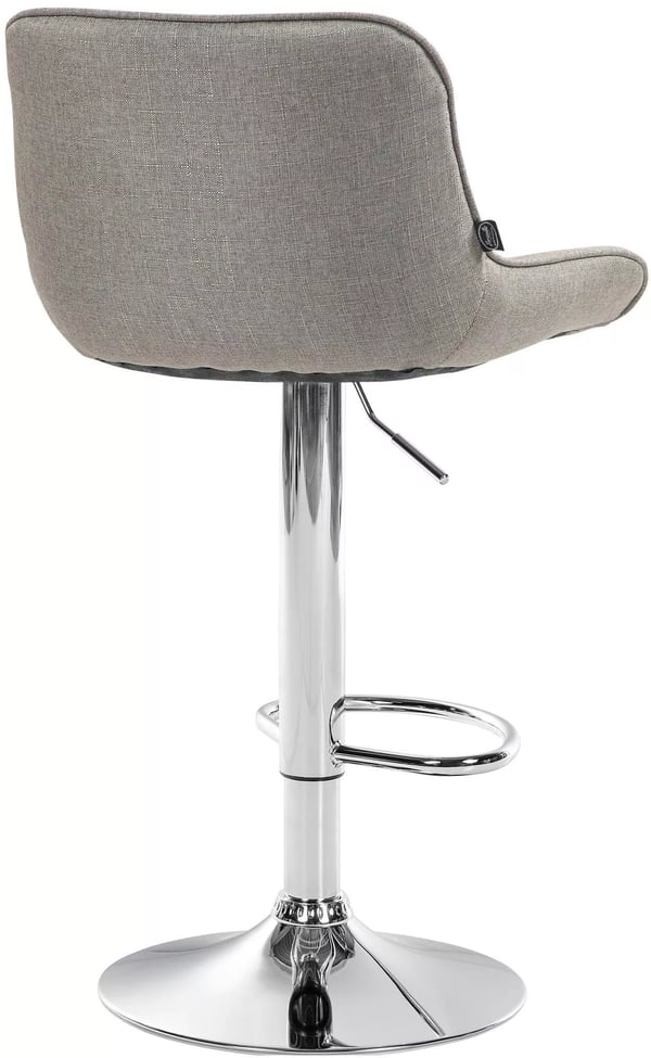 Vonore Taupe stof barstol med metalstel