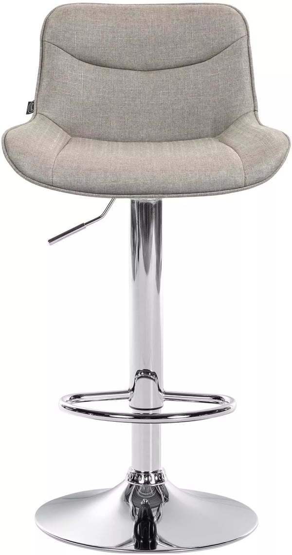 Vonore Taupe stof barstol med metalstel