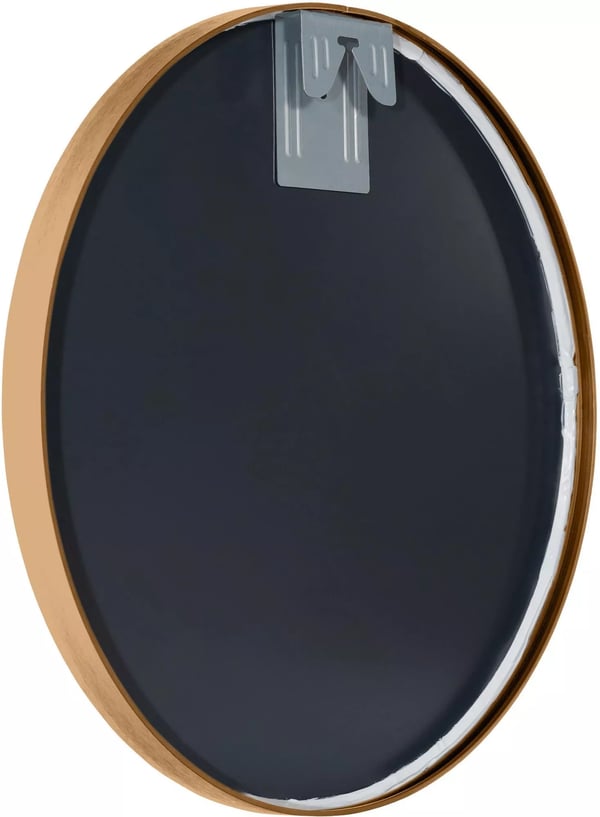 Elsie M Vægspejl - Rund Metalramme, Guldmatt Finish, 45 cm Diameter