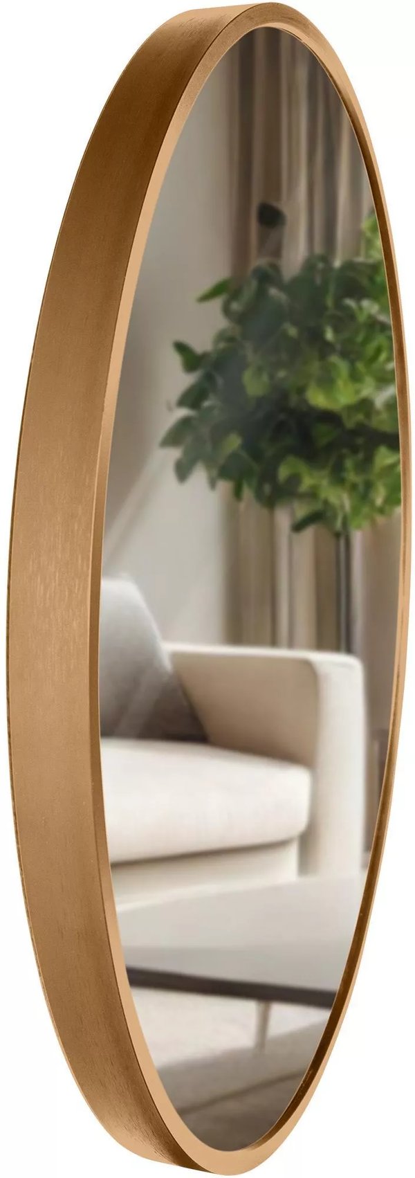 Elsie M Vægspejl - Rund Metalramme, Guldmatt Finish, 45 cm Diameter