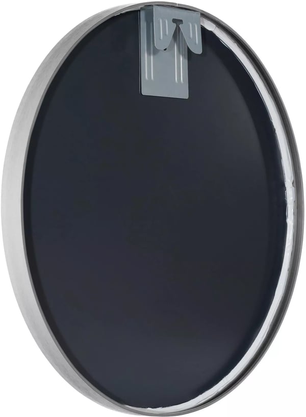 Elsie M Vægspejl - Rund Metalramme, Sølvfinish, 45 cm Diameter