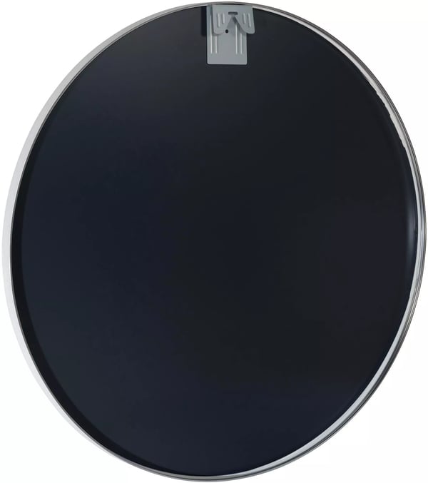 Elsie XL Vægspejl, 80 cm Diameter, Rundt, Sølv Metalramme