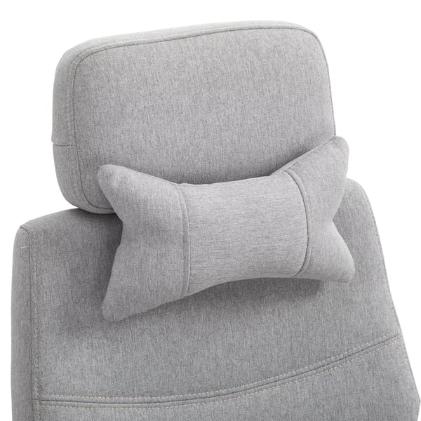 Vinsetto ergonominen toimistotuoli, pelituoli, pyFrillF, sFFdettFvF jalkatuki, harmaa