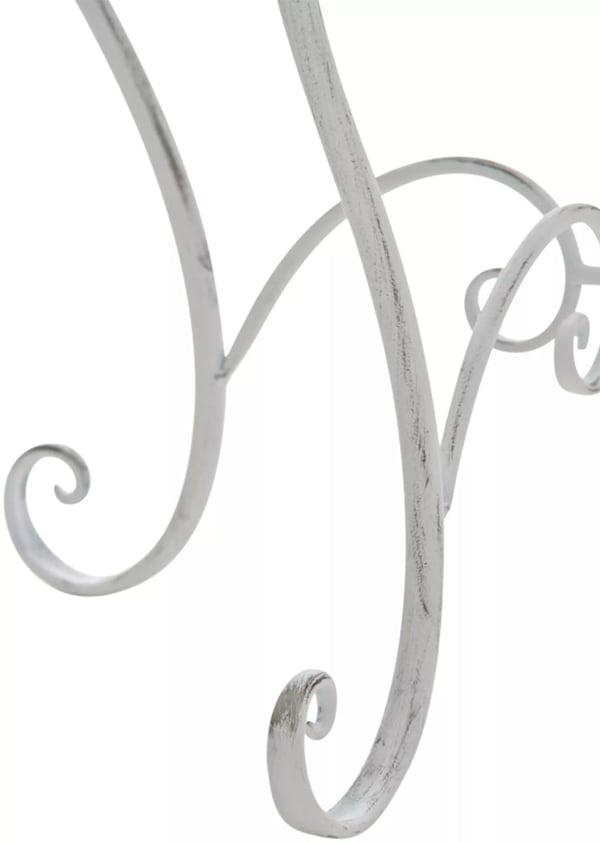 Indra Antik Hvid Metal Have Bistro Bord, 70x70x72cm