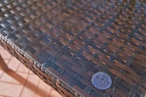 Bari 100x100cm Poly Rattan Havebord med Aluminiumsstel - Heather Brown