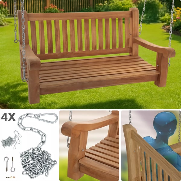 Joyce Teak Træ Gyngesofa 120 cm