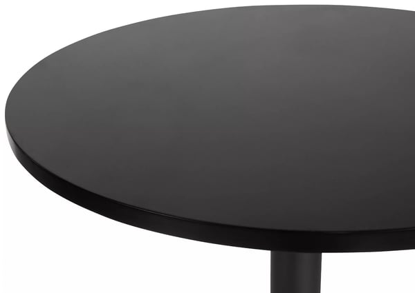 Lamoni Justerbart Rundt Barbord - Sort Træplade, Metalbase (60 cm Diameter)