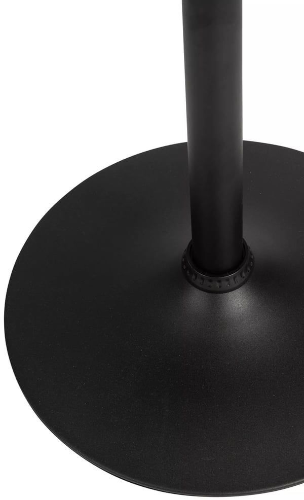 Lamoni Justerbart Rundt Barbord - Sort Træplade, Metalbase (60 cm Diameter)