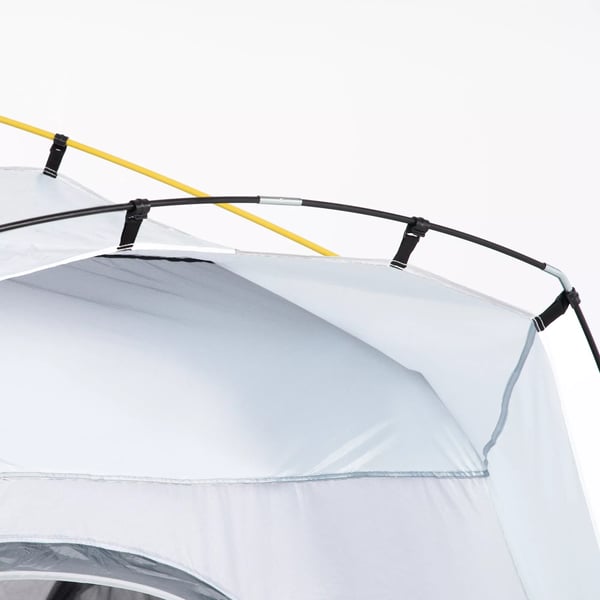Outsunny Kuppeltelt til 4 pers. Lysegrå Polyester, 1000mm vandsøjle, UV beskyttelse, let & vandtæt til camping/rejse