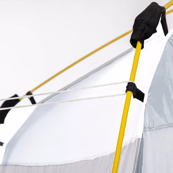 Outsunny Kuppeltelt til 4 pers. Lysegrå Polyester, 1000mm vandsøjle, UV beskyttelse, let & vandtæt til camping/rejse