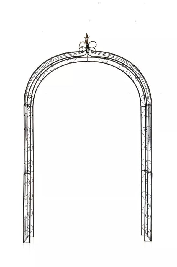 Rosenbue Sol - Robust Metal Espalier til Klatreplanter, Bronze Finish, 148 cm Bred, 260 cm Høj