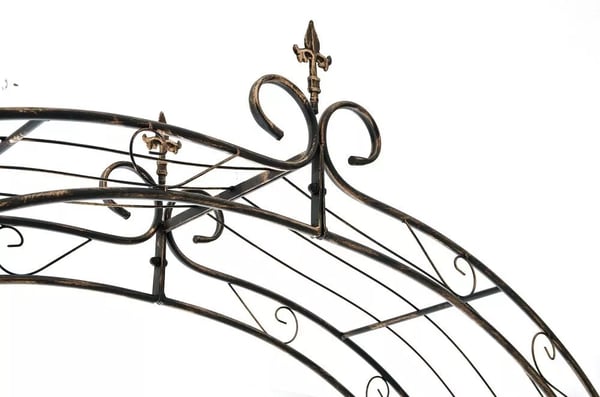 Rosenbue Sol - Robust Metal Espalier til Klatreplanter, Bronze Finish, 148 cm Bred, 260 cm Høj