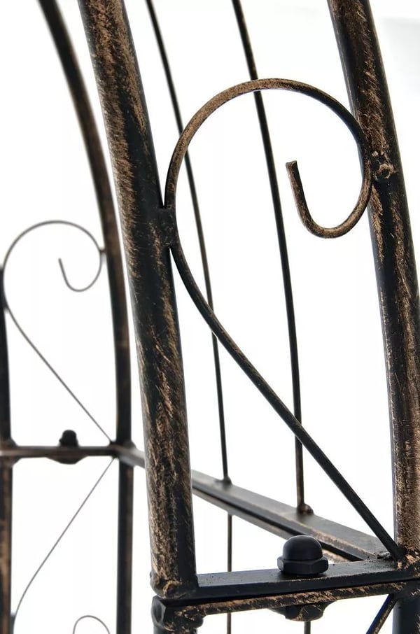 Rosenbue Sol - Robust Metal Espalier til Klatreplanter, Bronze Finish, 148 cm Bred, 260 cm Høj