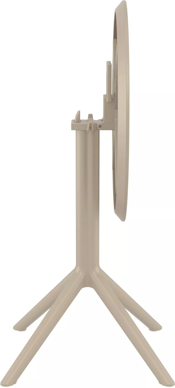 Sky rundt foldbart bistrobord - UV- og vejrbestandig plast, taupe, 60 cm diameter