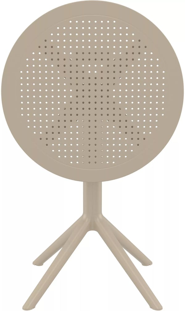 Sky rundt foldbart bistrobord - UV- og vejrbestandig plast, taupe, 60 cm diameter