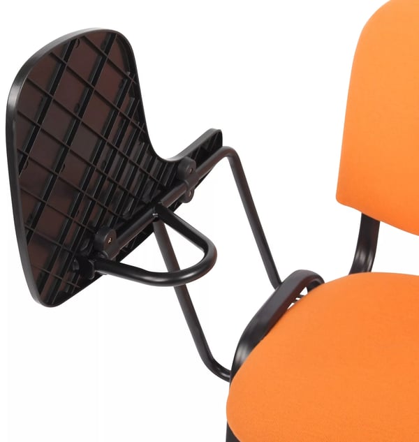 Ken Klapbord Konferencestol med Stofsæde, Orange, Mat Sort Metalramme