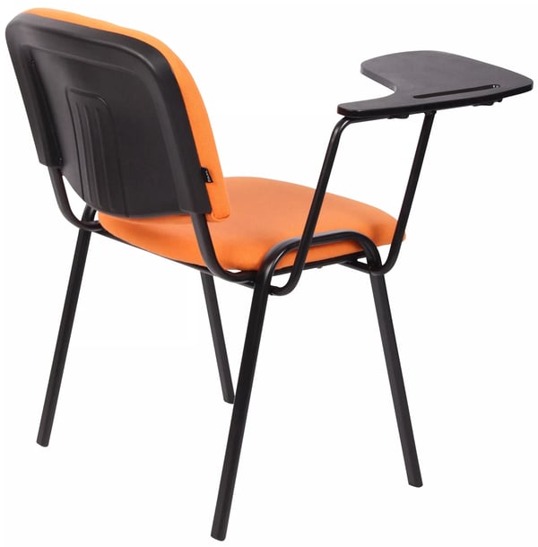 Ken Klapbord Konferencestol med Stofsæde, Orange, Mat Sort Metalramme