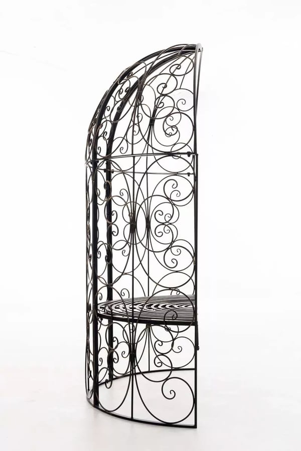 Rosie Halv Pavillon med Bænk - Bronze Metal Have Espalier Lysthus - 178cm Højde