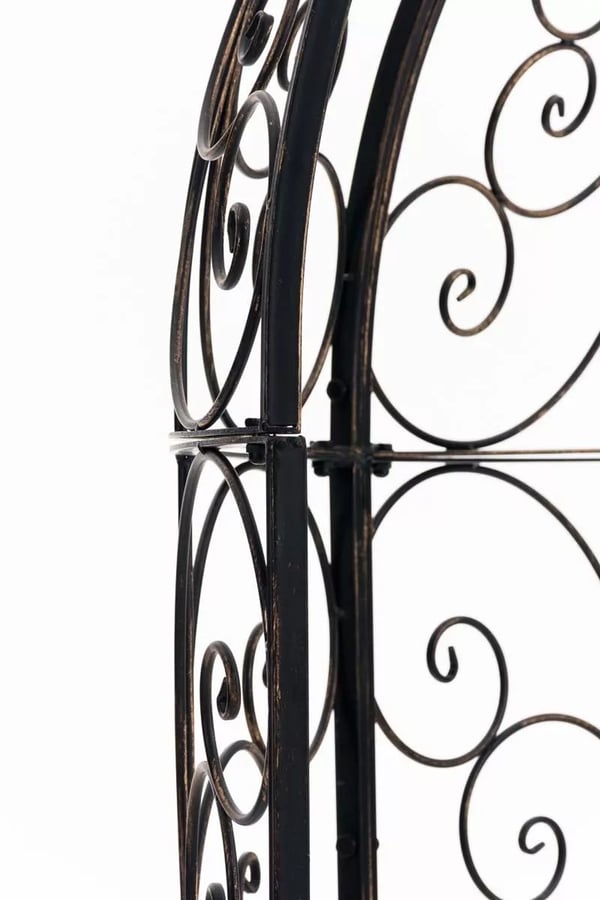 Rosie Halv Pavillon med Bænk - Bronze Metal Have Espalier Lysthus - 178cm Højde