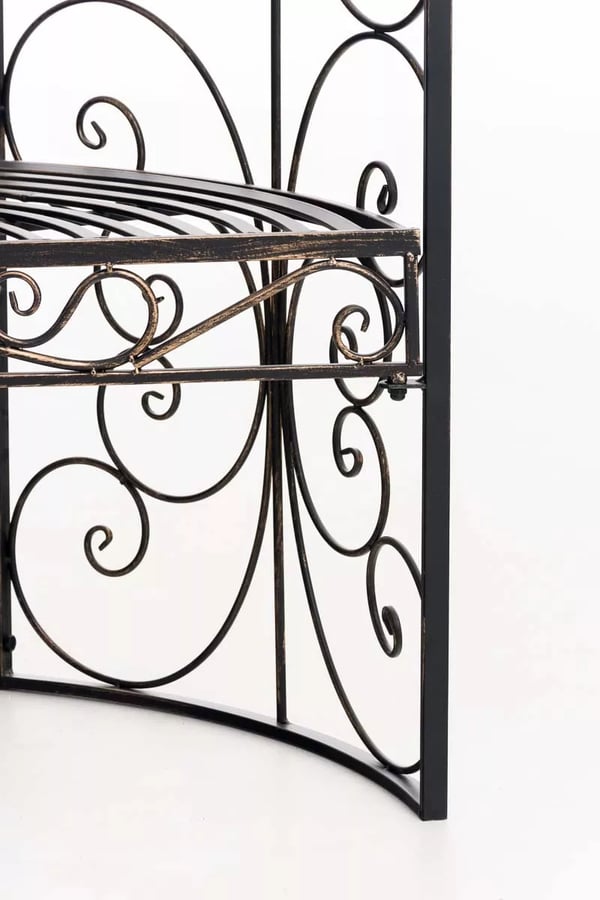 Rosie Halv Pavillon med Bænk - Bronze Metal Have Espalier Lysthus - 178cm Højde