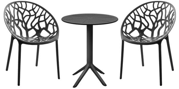 Hoscana Matgrupp - Svart Plast, Modern Design för Familjemåltider och Samlingar