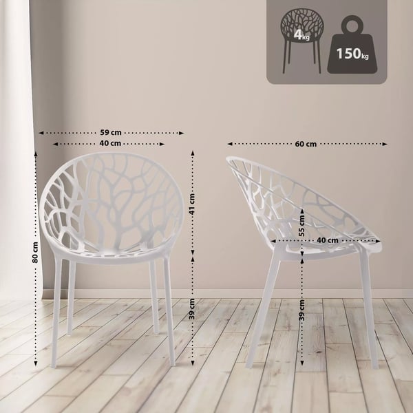 Hoscana Muovinen Ruokailuryhmä Valkoinen