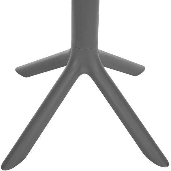 Nuvela Mørkegrå Plast Bistrobord - 60x60 cm Udendørs/Indendørs, UV-resistent