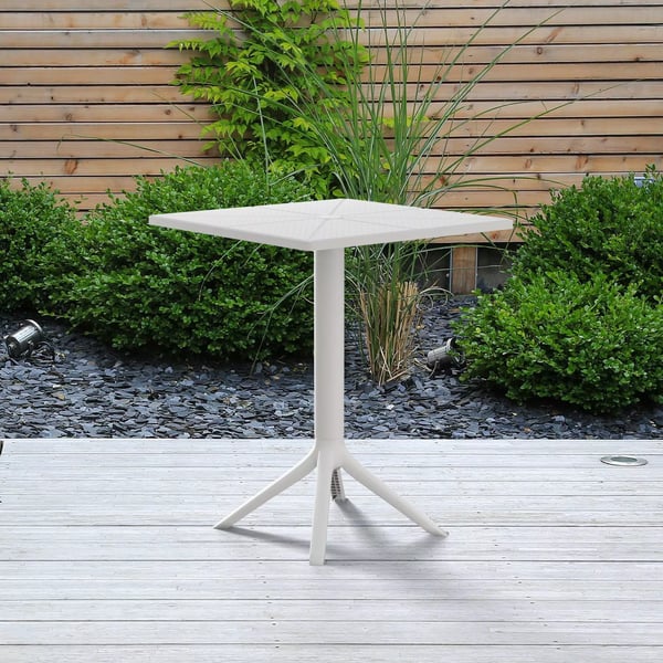 Nuvela 60x60 cm Plastbord - Hvid Top, Aluminium Base