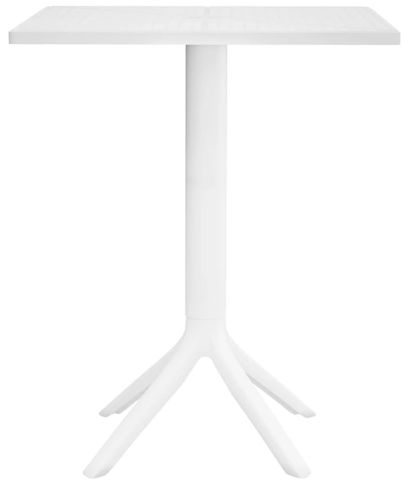Nuvela 60x60 cm Plastbord - Hvid Top, Aluminium Base