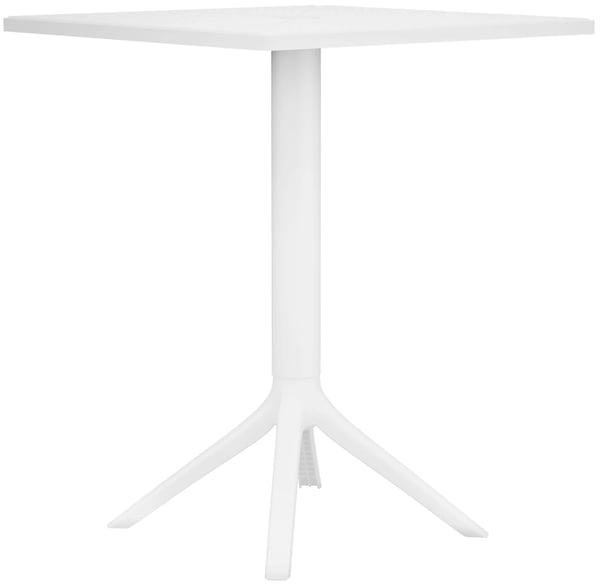 Nuvela 60x60 cm Plastbord - Hvid Top, Aluminium Base