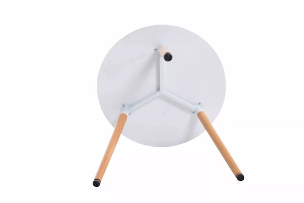 Ansgar ruokapöytä, valkoinen puu, 80cm